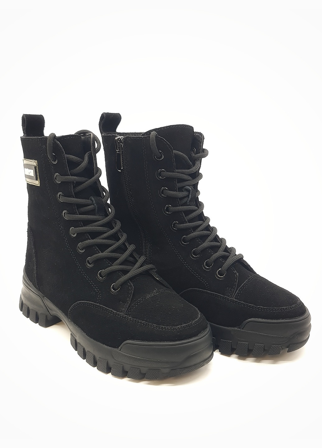 Жіночі черевики зимові чорні замшеві II-11-19 23 см (р) It is (259299433)