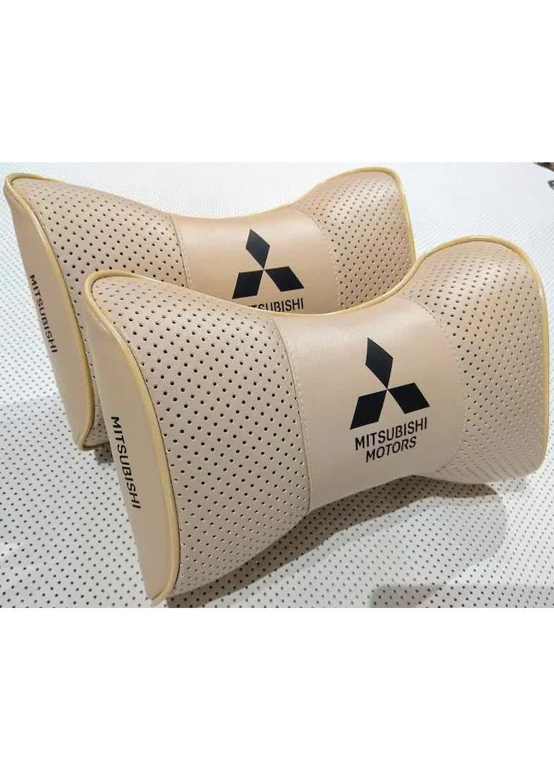 Подушка подголовник MITSUBISHI бежевый 2шт No Brand (361135290)