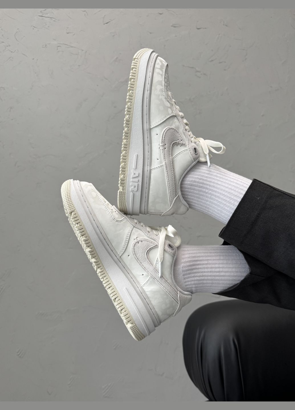 Кроссовки женские Nike Air Force 1 low beige white | Найк Аир Форс 1 низкие бежевые белые No Brand бежевые демисезоны (316091110)