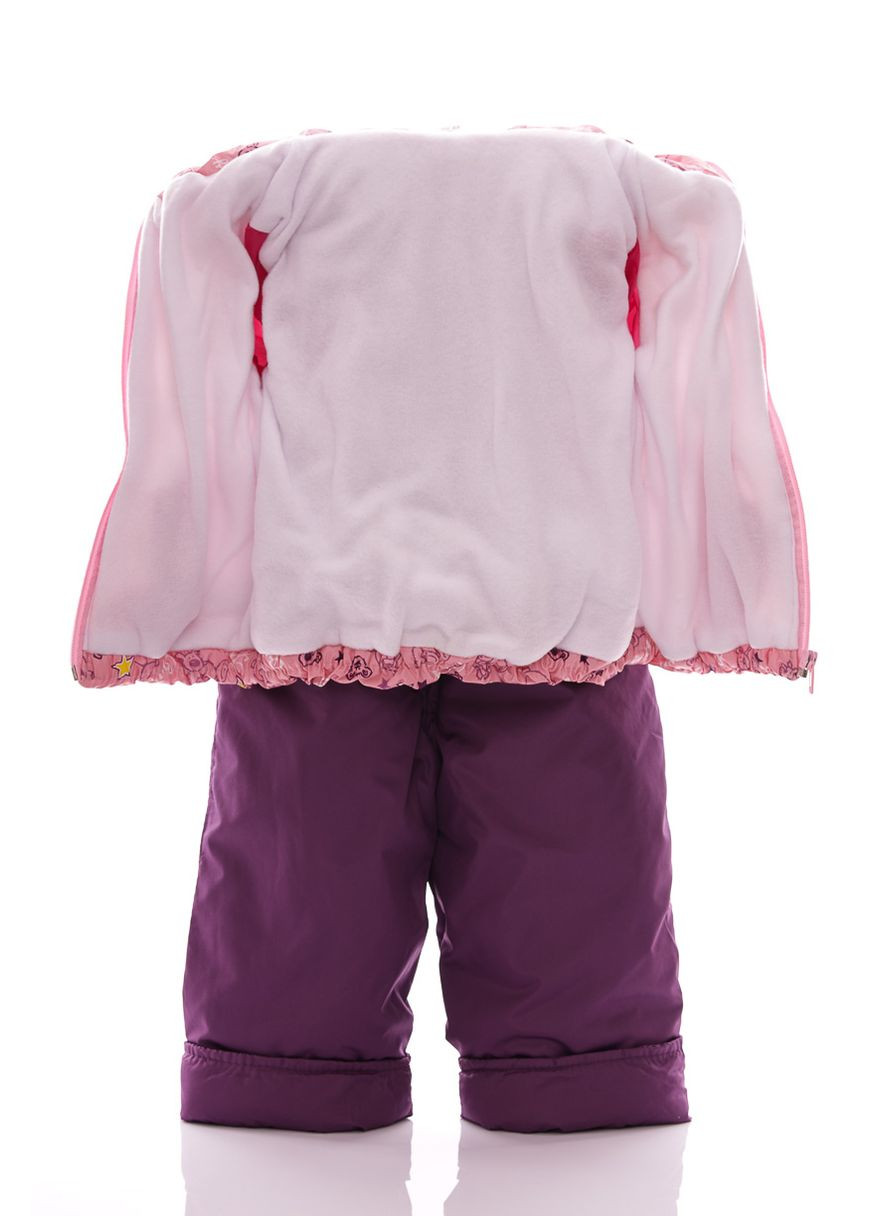 Розовый демисезонный комбинезон на флисе для девочки baby ноль кроха розовый 86 см (27997) BABYKROHA