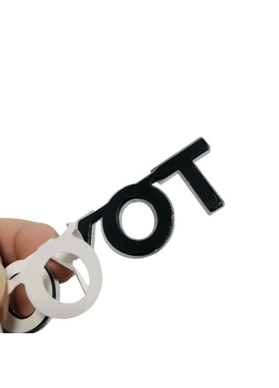 Емблема надпис TOYOTA чорна 94х19мм пластик (на скотчі) Cruiser (369610620)