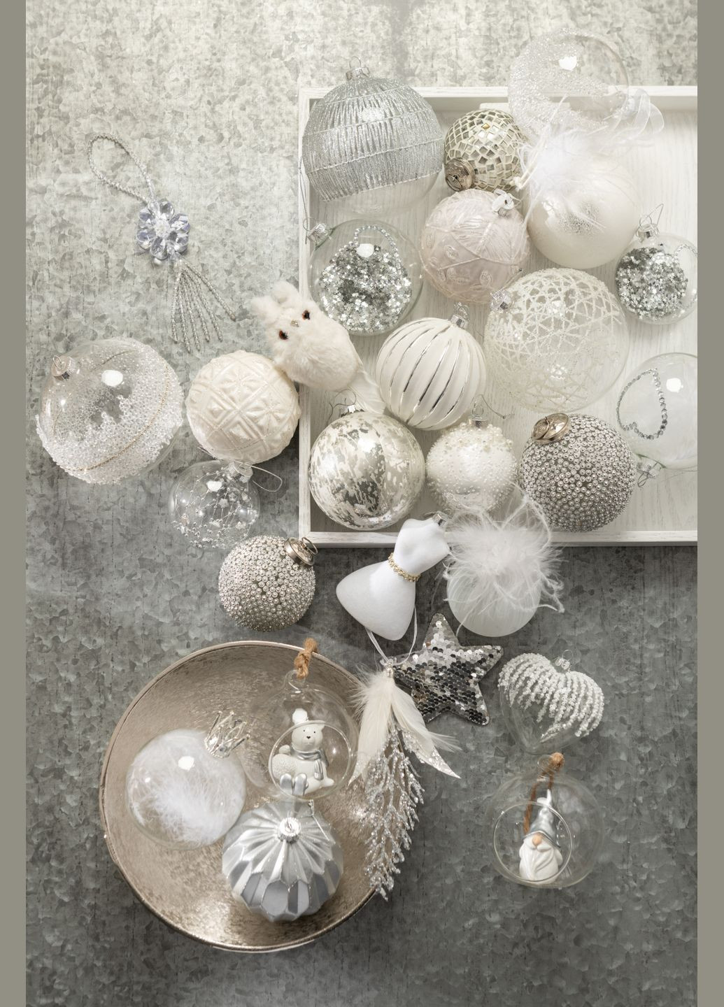 Елочное украшение подвеска с натуральными перьями длина 18 см Бельгия (17515) J-Line (305395091)