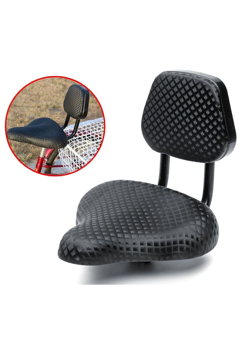 Сідло велосипедне зі спинкою чорне No Brand (330143726)