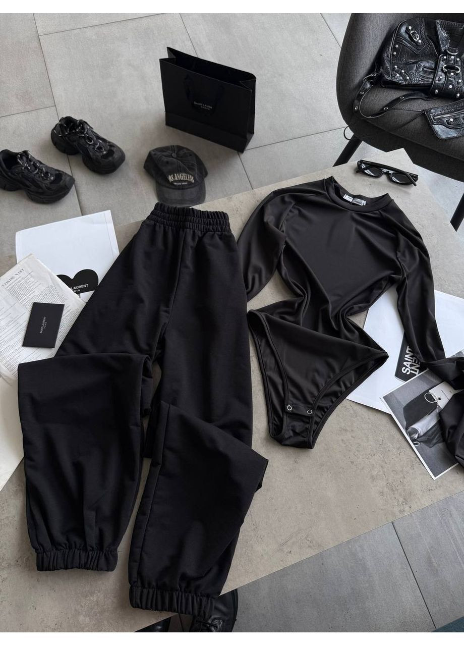 Женский спортивный костюм с боди No Brand (366226768)