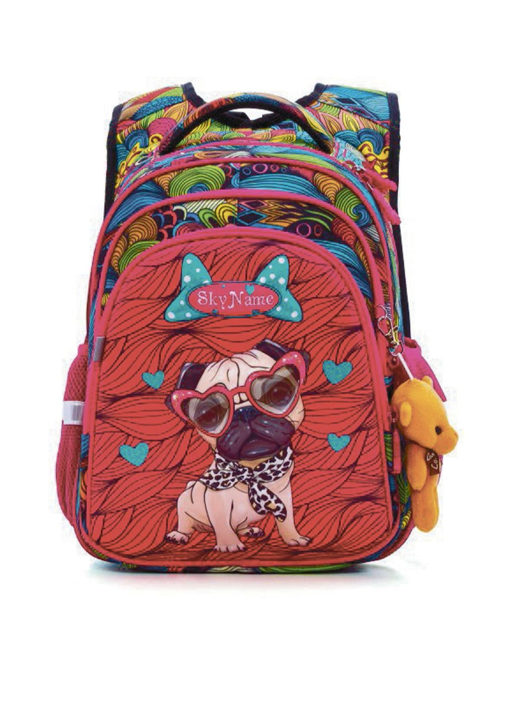 Рюкзак + брелок игрушка цвет розовый ЦБ-00255099 SkyName (296909351)