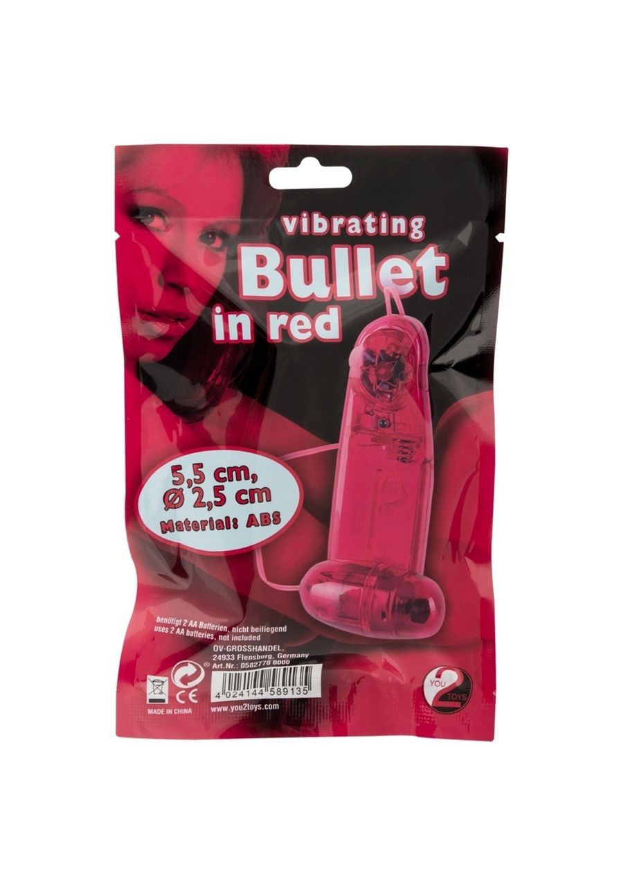 Красное виброяйцо с пультом управления "Vibrating Bullet In Red" You2Toys (299386671)