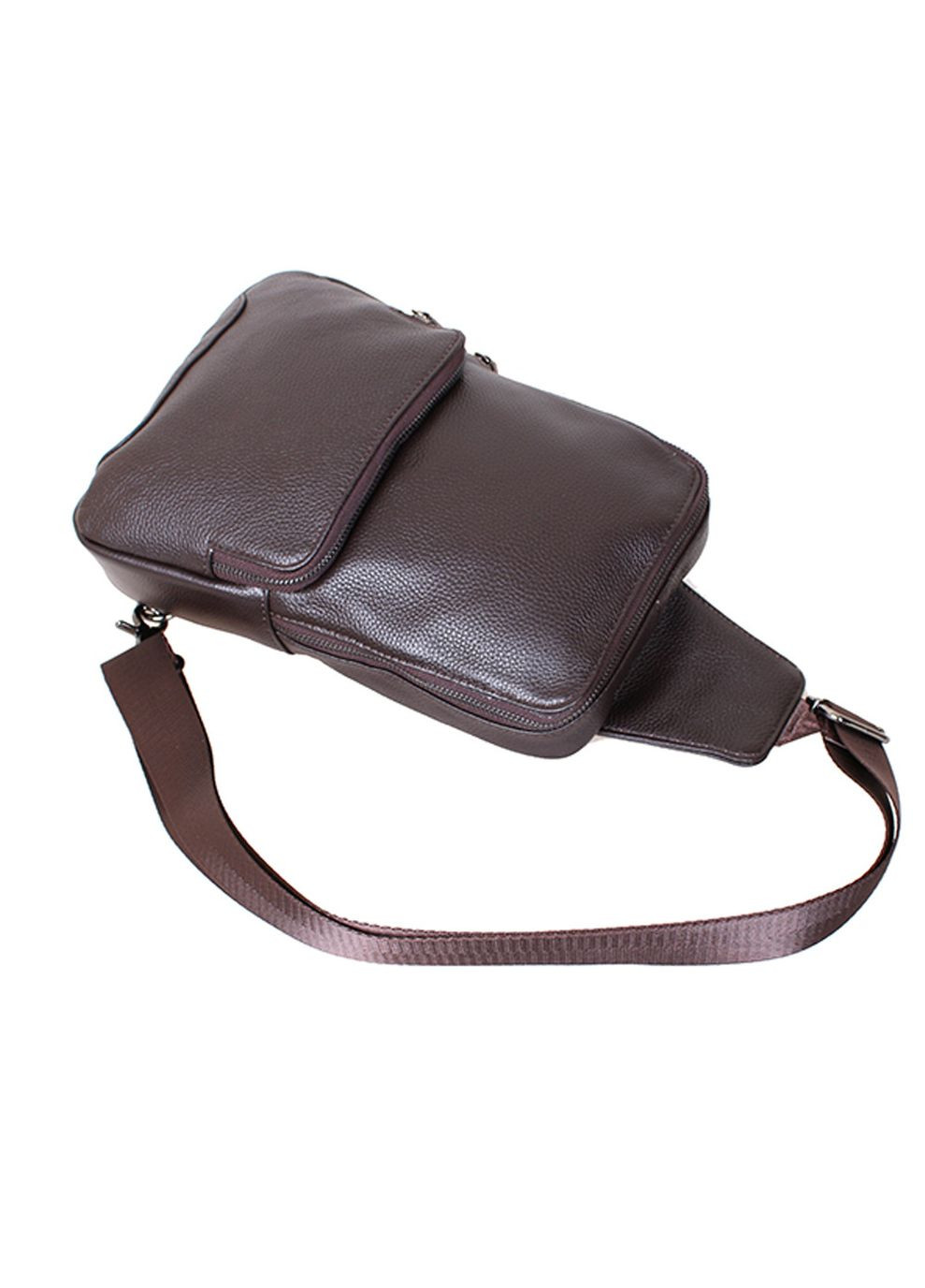 Чоловіча шкіряна сумка 3331-222 коричнева No Brand (370848052)