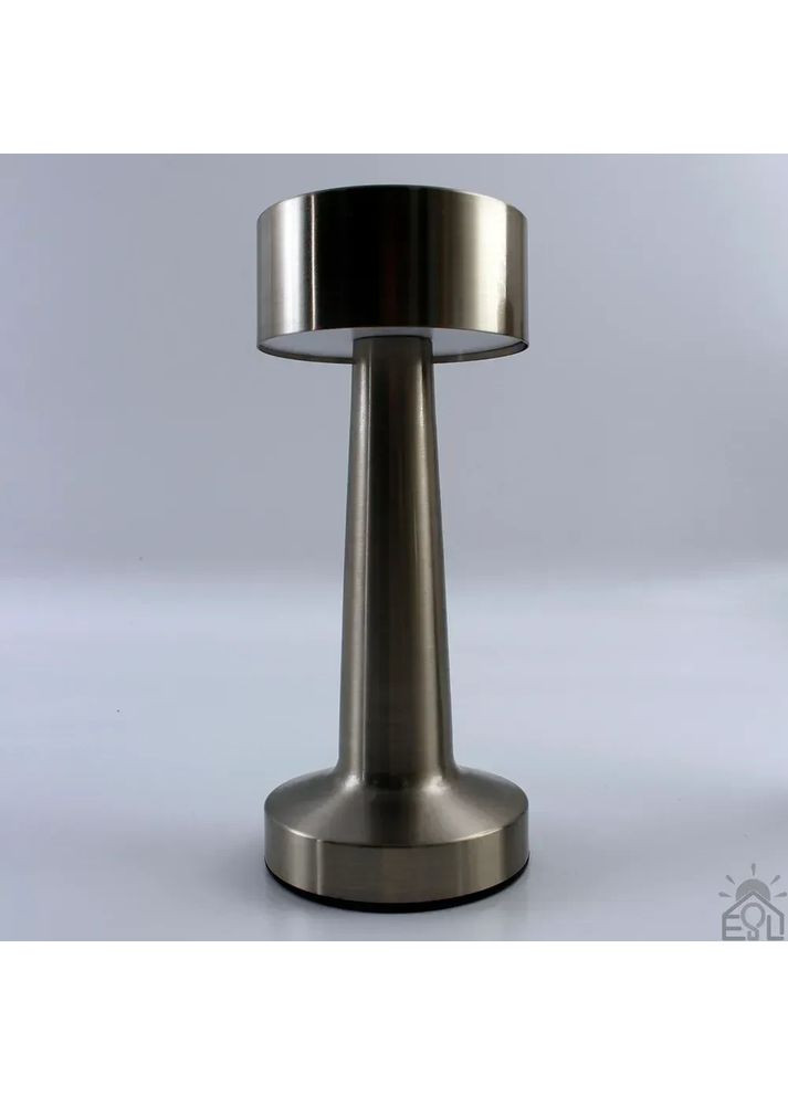 Настільна лампа сенсорна світлодіодна DOWN LIGHT з акумулятором 1200 mA Срібляста ESLLSE (365650667)