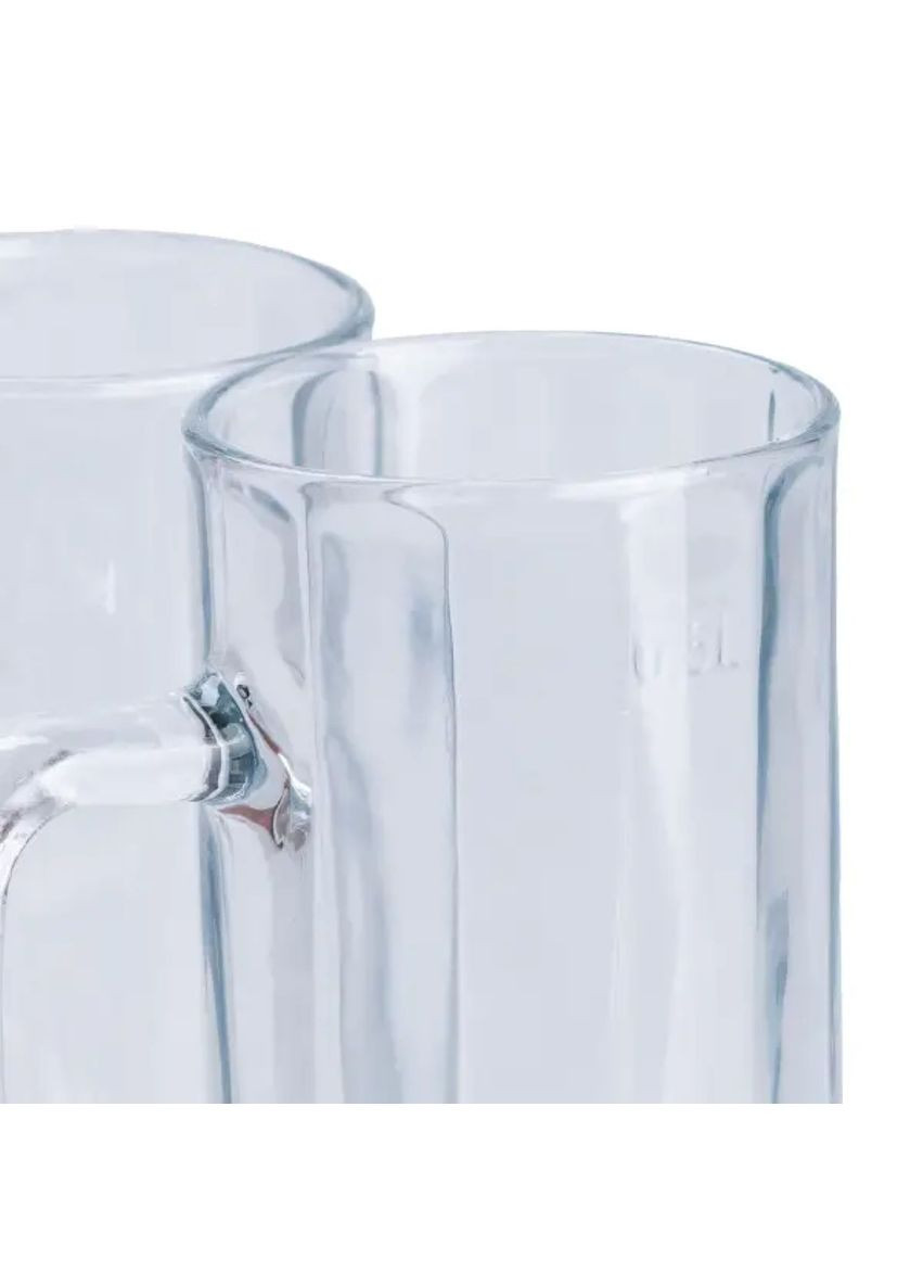 Набор пивных кружек 2 штуки по 500 мл стеклянная прозрачные HP576 TS Kitchen (331784904)