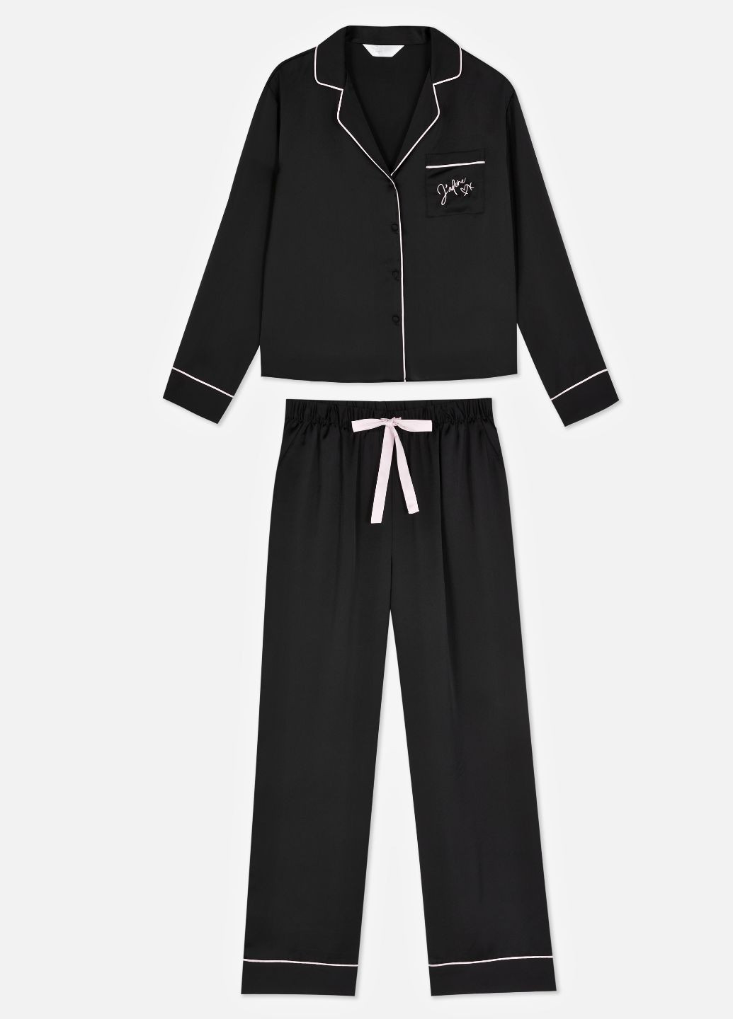 Черная всесезон пижамный комплект shortama cozy kurzer домашний комплект black (8147) Primark