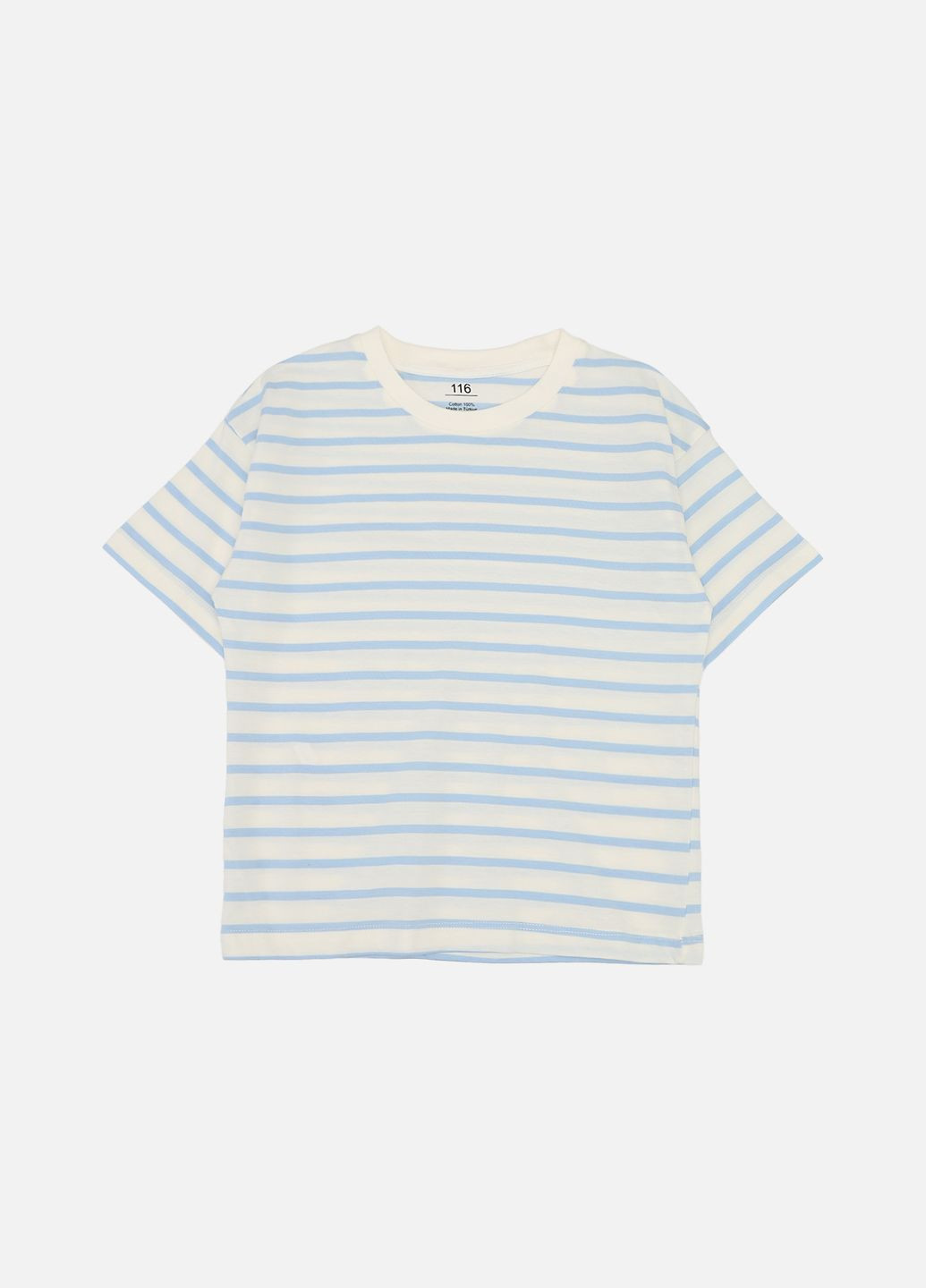 Молочная летняя футболка с коротким рукавом для девочки цвет молочный цб-00271756 Yuki