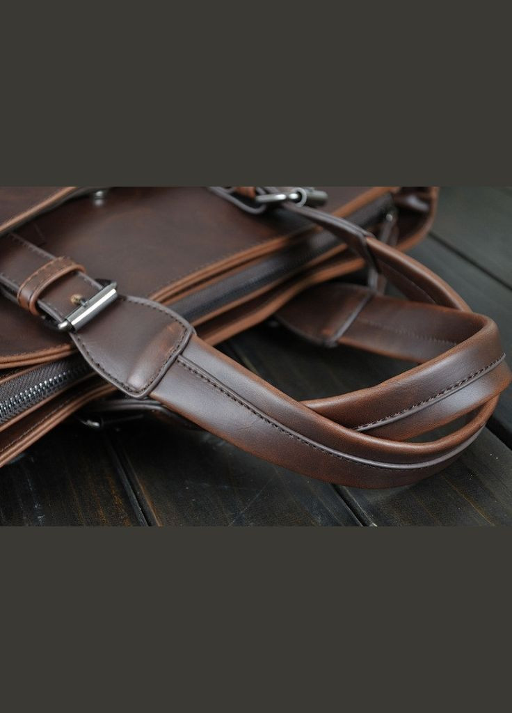 Чоловічий діловий портфель сумка для документів Коричневий No Brand (302391144)