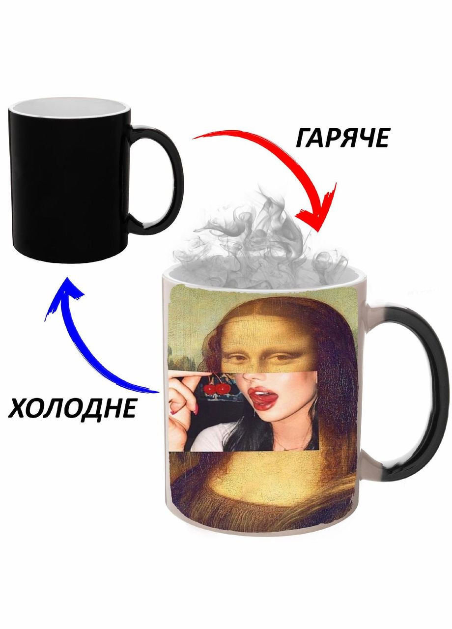 Чашка хамелон (кухоль, горнятко) Арт #0185 Чорна 330 мл No Brand (323471925)