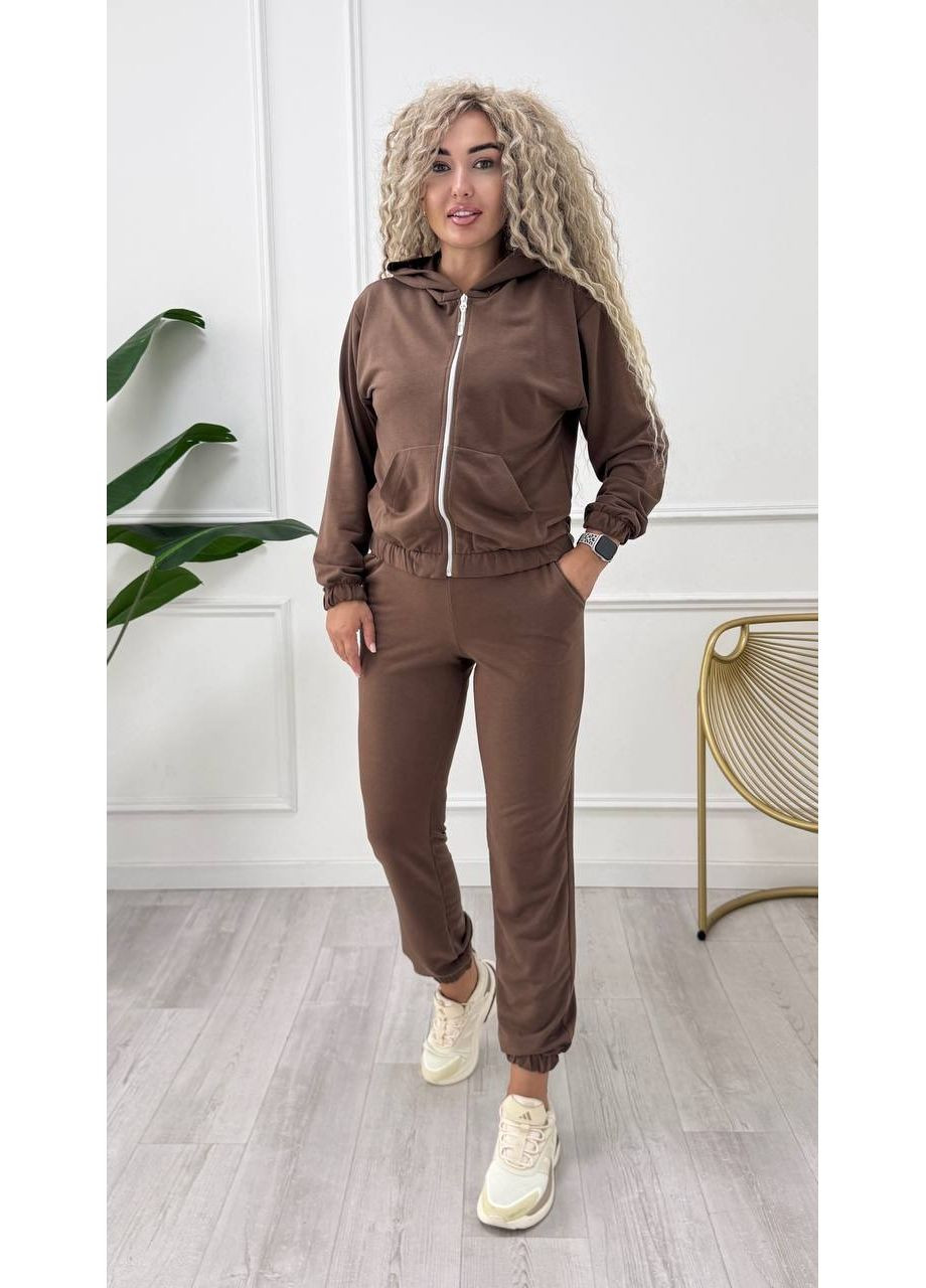 Костюм (кофта, штани), колір Коричневий No Brand (361245742)