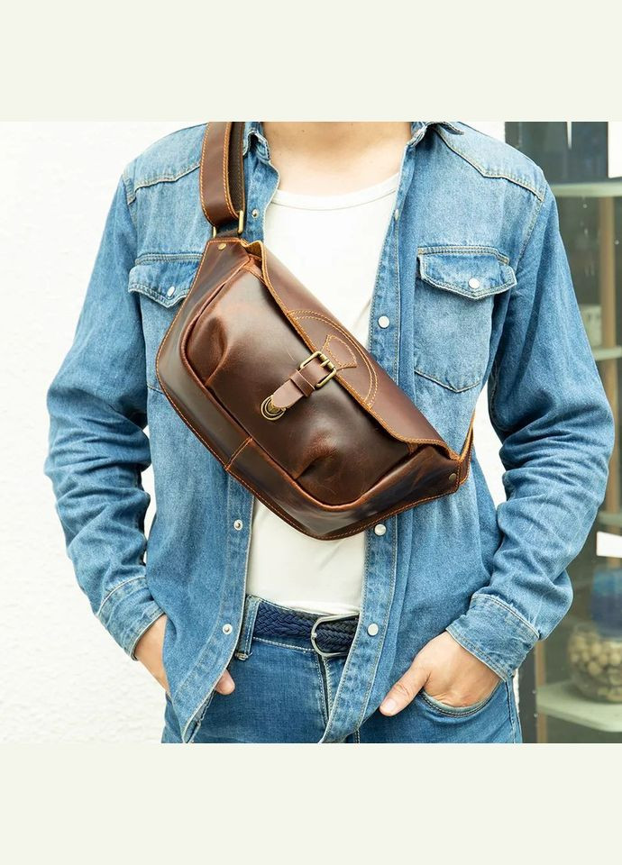 Кожаная сумка бананка вместительная bx9090 Bexhill (315772254)