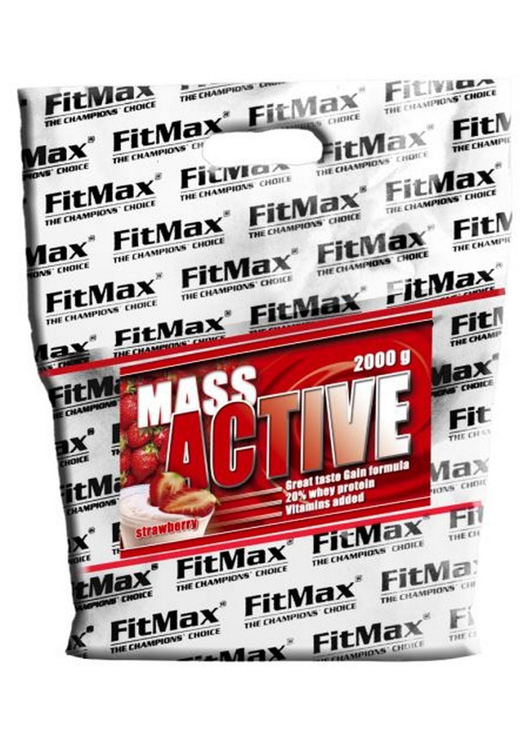 Гейнер Mass Active, 2 кг Клубника FitMax (293416025)