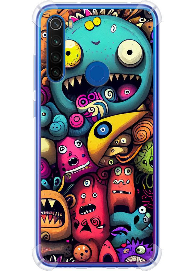 Силикон с усиленными углами чехол 'Cмешные монстры' для Endorphone Xiaomi Redmi Note 8T (302393883)