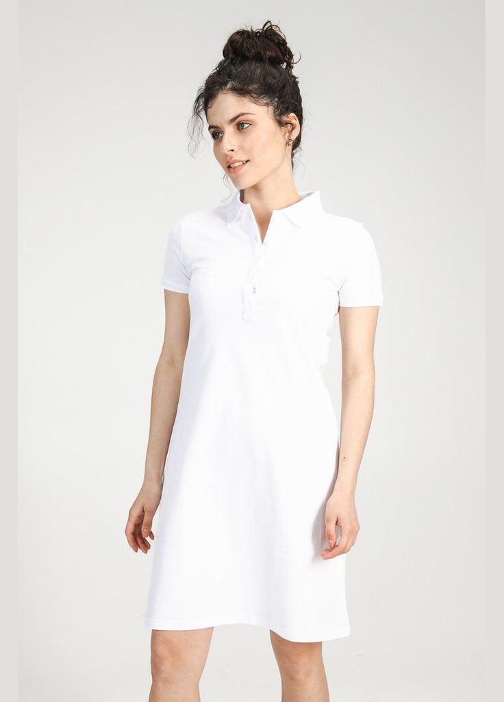 Білий сукня поло трапеція TvoePolo