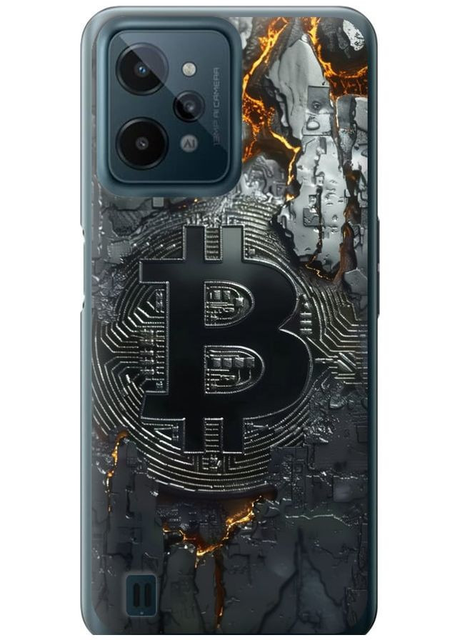 Силіконовий чохол 'Розпечений біткойн' для Endorphone Realme C31 (289717129)