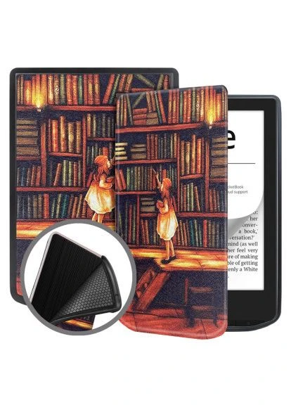 Чехол для электронной книги Smart Case PocketBook 629 Verse / 634 Verse Pro 6" Library Girl (710975) BeCover Smart Case PocketBook 629 Verse / 634 Verse Pro 6" (400052968)