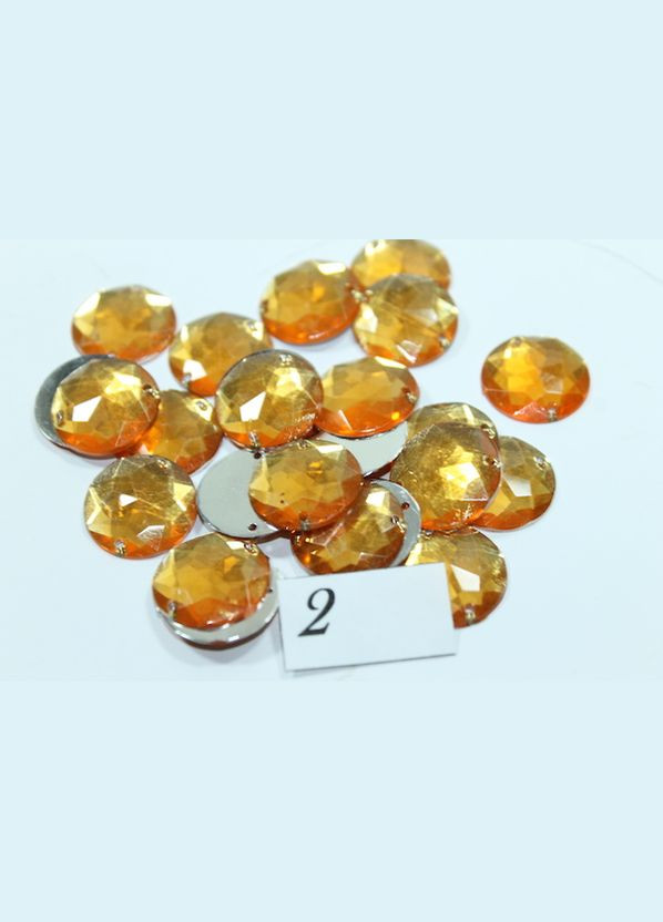 Камені пришивні Коло середнє 18мм/20шт Помаранчевий FROM FACTORY DFQ (339104250)