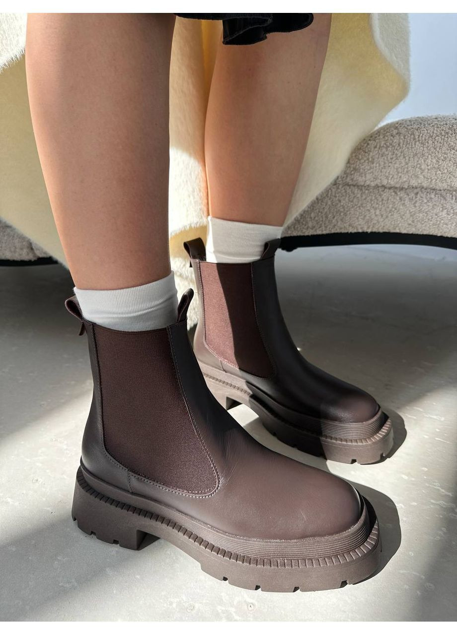 Зимние стильные женские челси челси No Brand без декора