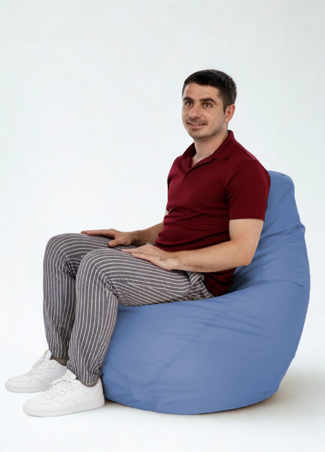 Кресло-мешок Груша Oxford M (115x75 см) Водоотталкивающий Небесно-голубой MrBean Груша M (370676401)