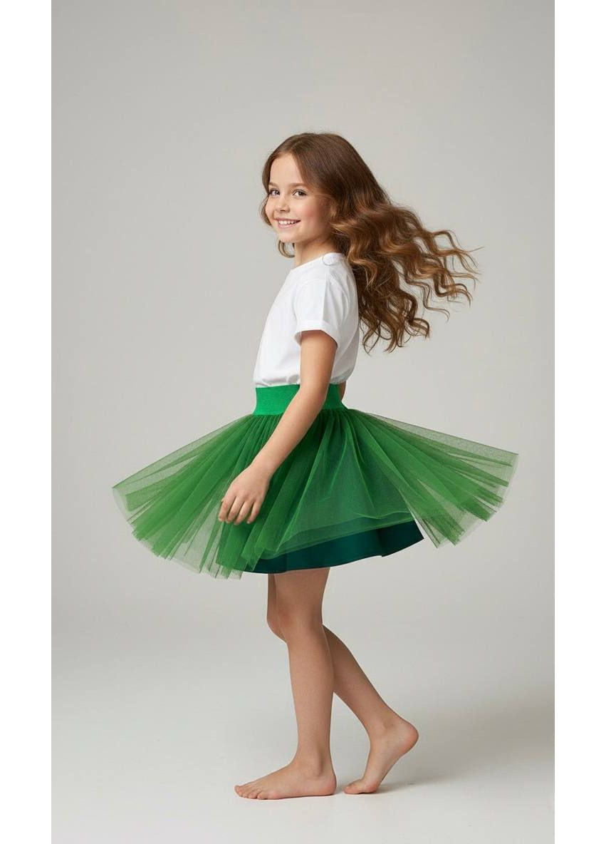 Зеленая однотонная юбка Piccolo