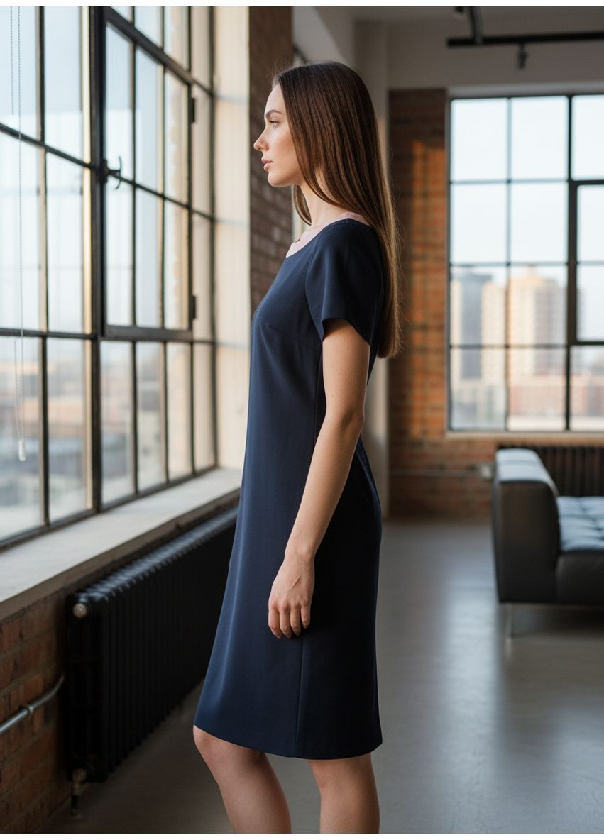 Синя кежуал сукня InDresser однотонна