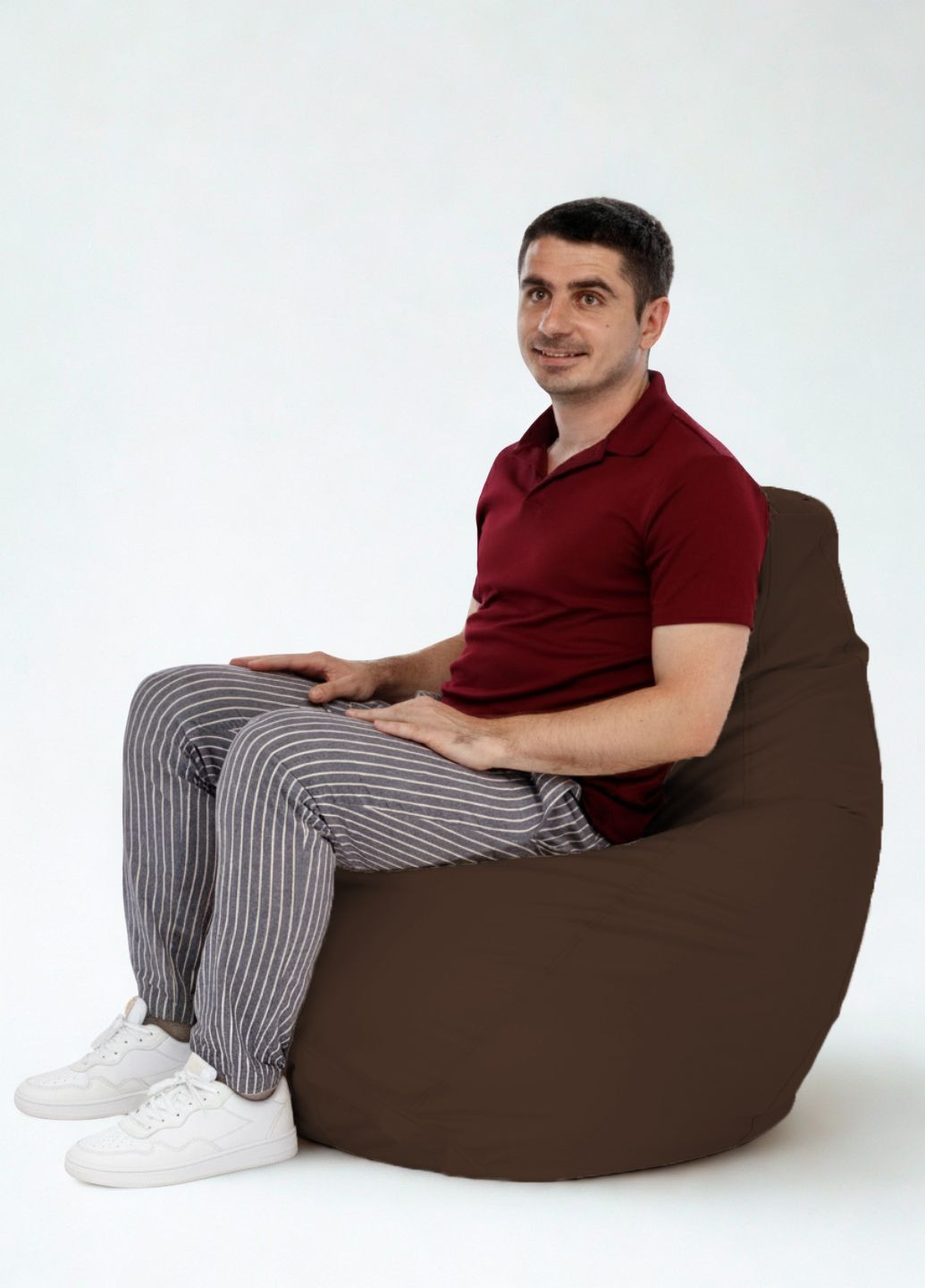 Крісло-мішок Груша Oxford M (115x75 см) Водовідштовхуючий Коричневий MrBean Груша M (370676405)