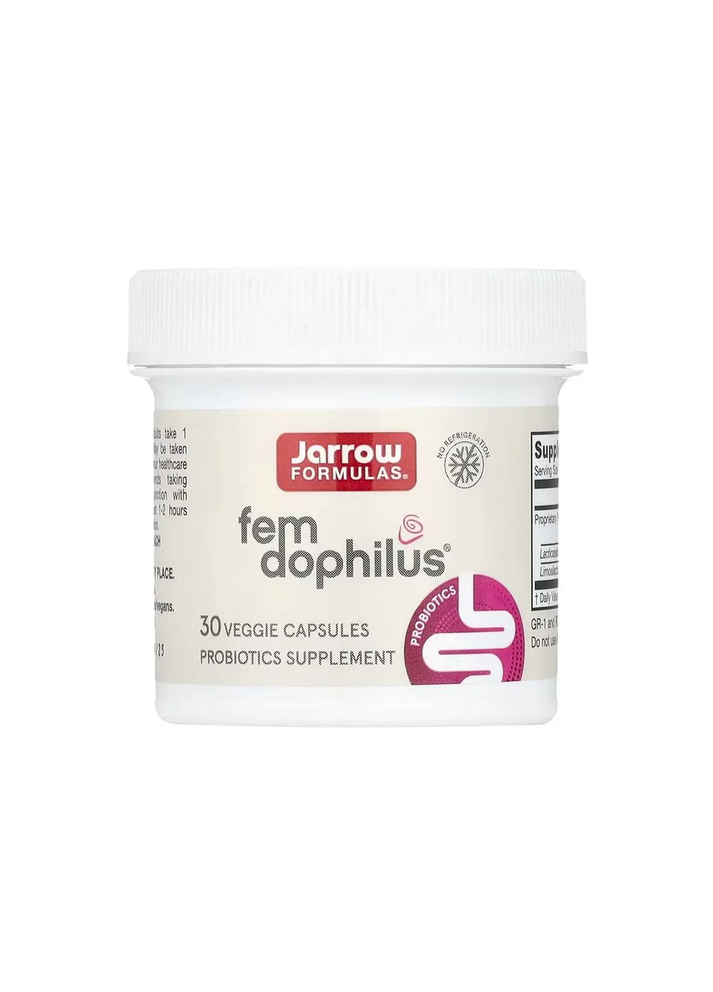 Пробіотики для жіночого здоров'я, Vegan Fem Dophilus® 1 Billion Cfu - 30 vcaps Jarrow Formulas (364201617)