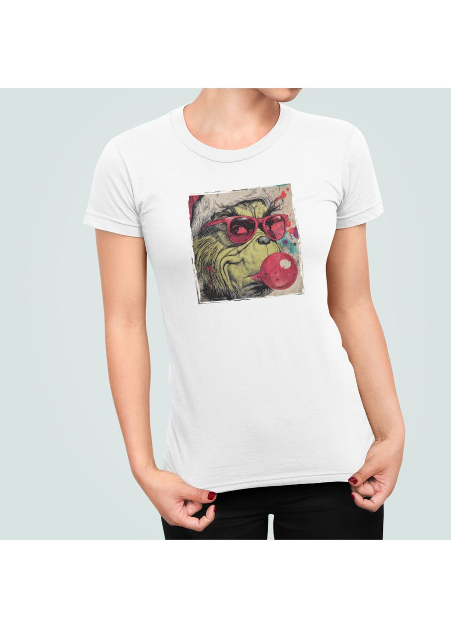 Жіноча Новорічна футболка з принтом Grinch Грінч крутий Різдво Stedman - (369154820)