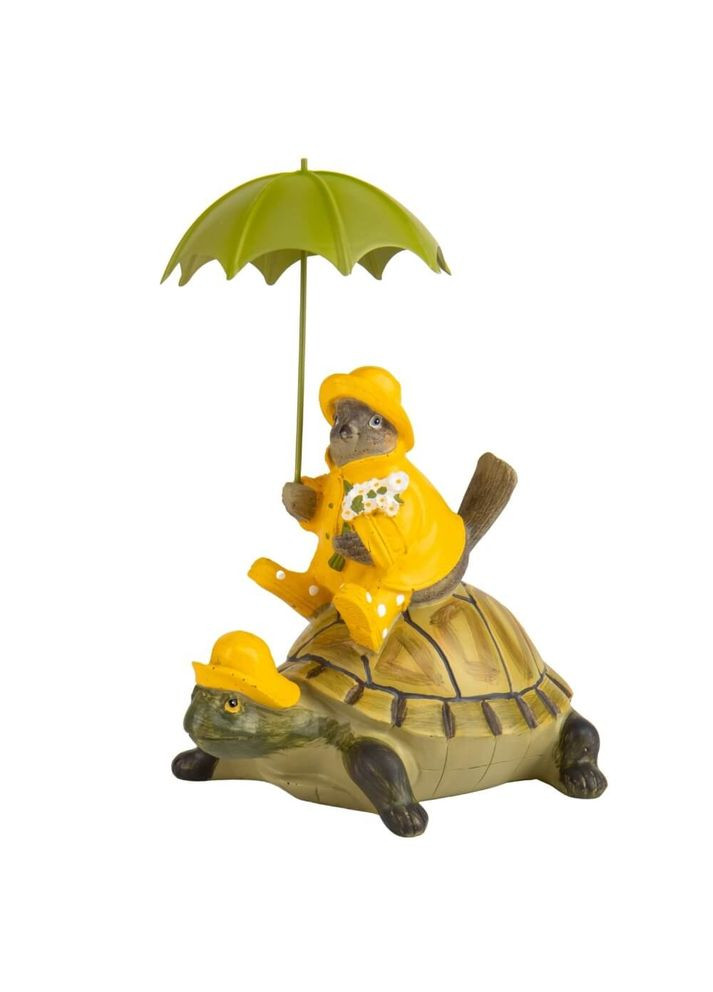 Фигурка Птица с черепахой под зонтом 20х16х12 см 18941008 Lefard (299387675)
