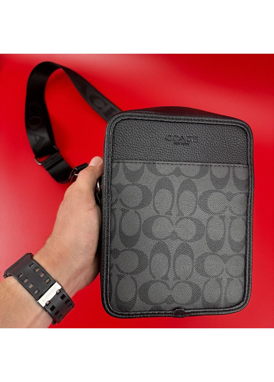 Брендовая сумка Кожаный мужской мессенджер Коуч Барсетка минималистичная городская классическая No Brand (362501810)