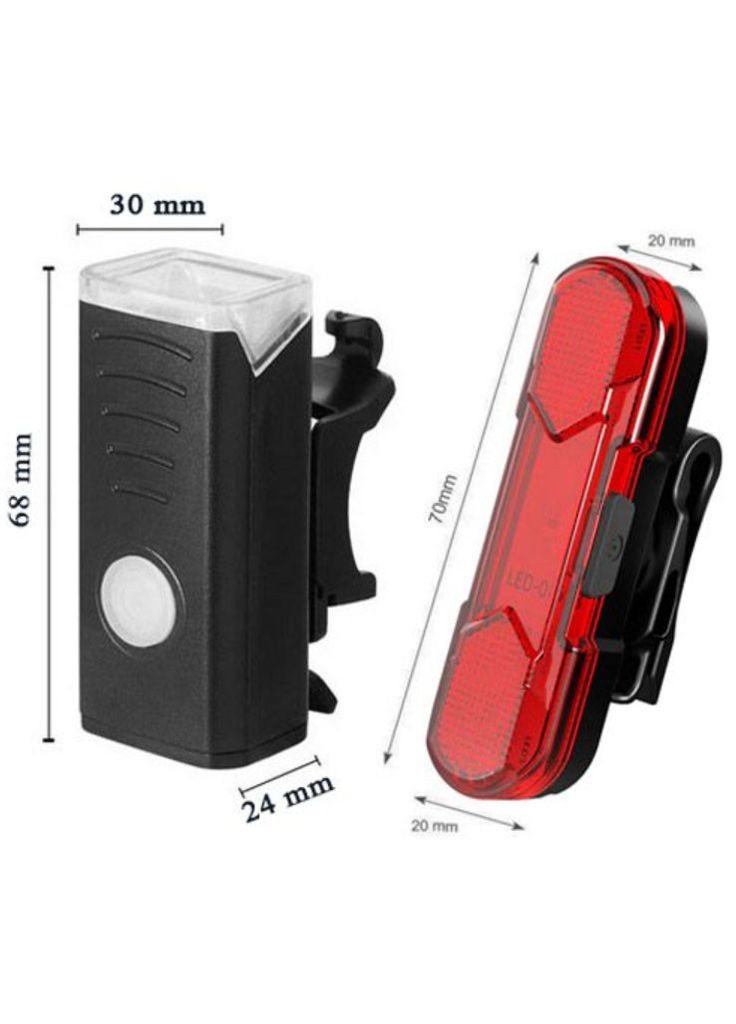 Вело набор фара с задним габаритом мигалкой Bike HY025 велосипедный аккумуляторный фонарь на велосипед 5SMD WD (297330900)