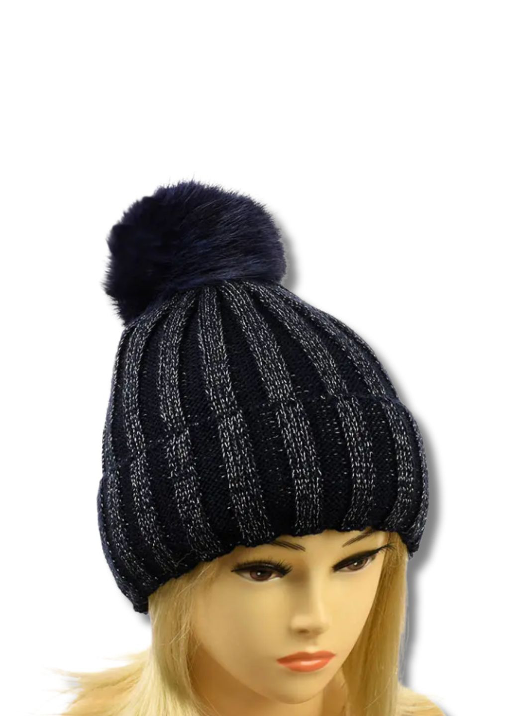 Вязанная женская шапка с помпоном - Фаина No Brand Шапка жіноча (352690356)