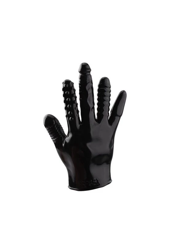 Перчатка рельефная Black Mont для мастурбации и секса, черная Chisa (383089090)
