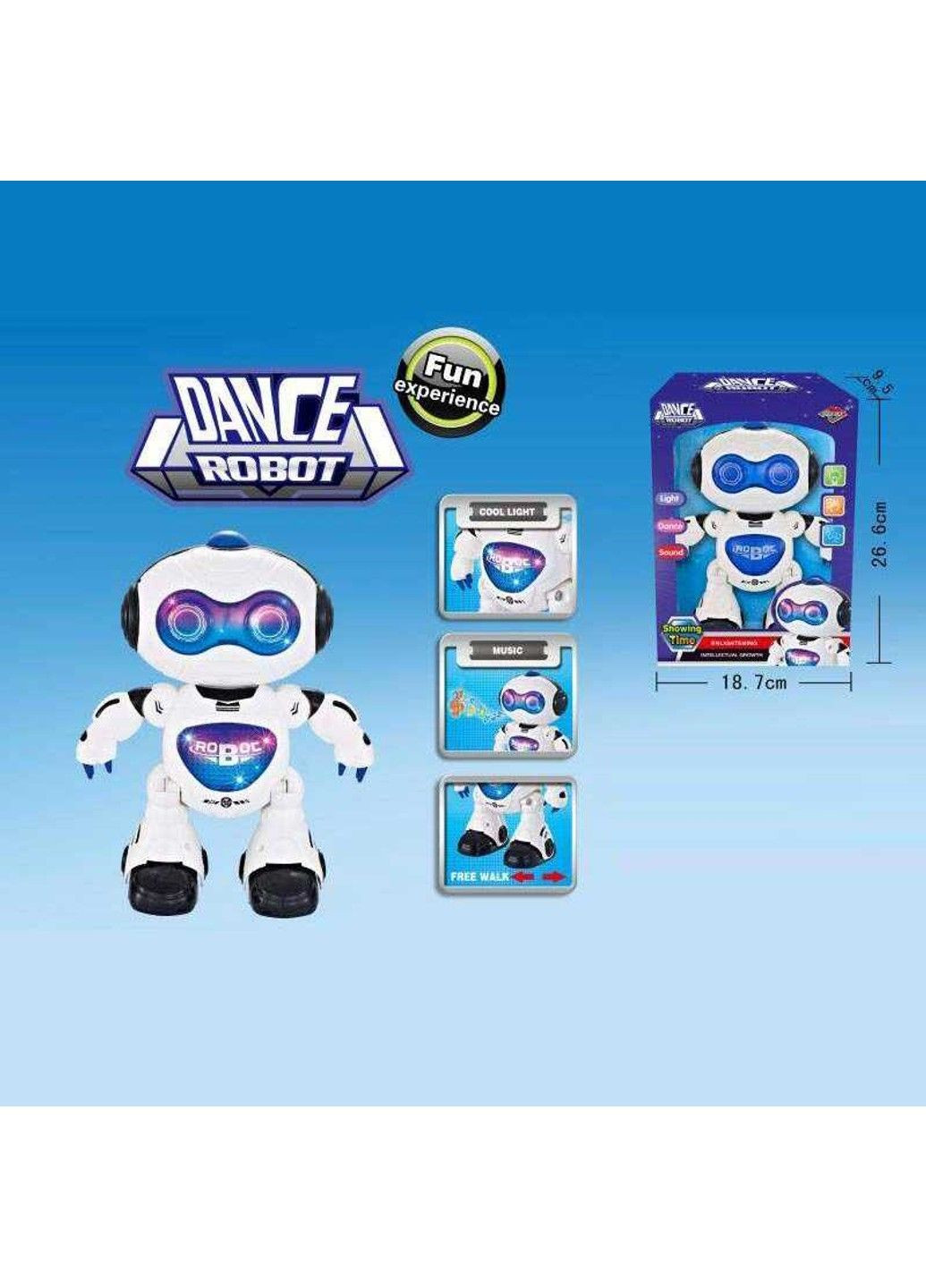 Робот що рухається з підсвічуванням та мелодією (3025) No Brand (305829959)