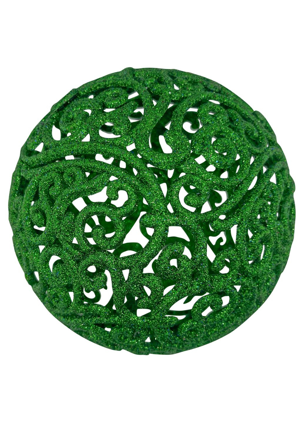 Елочный ажурный шар 10 см белый MIS LT (365627866)