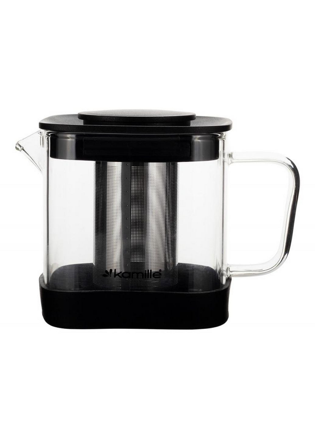 Чайник скляний заварювальний зі знімним ситечком 600 мл Kamille (289369285)