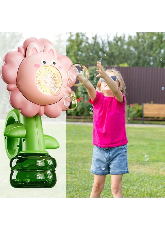 Мыльные пузыри Flower Bubble Machine BJC5ABunnyPink со светом Seli No Brand (393180260)