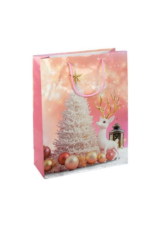 Пакет подарунковий Новий Рік 2580-4 Різнокольоровий 18х21.5х8 см (109660) Bambi (369458419)