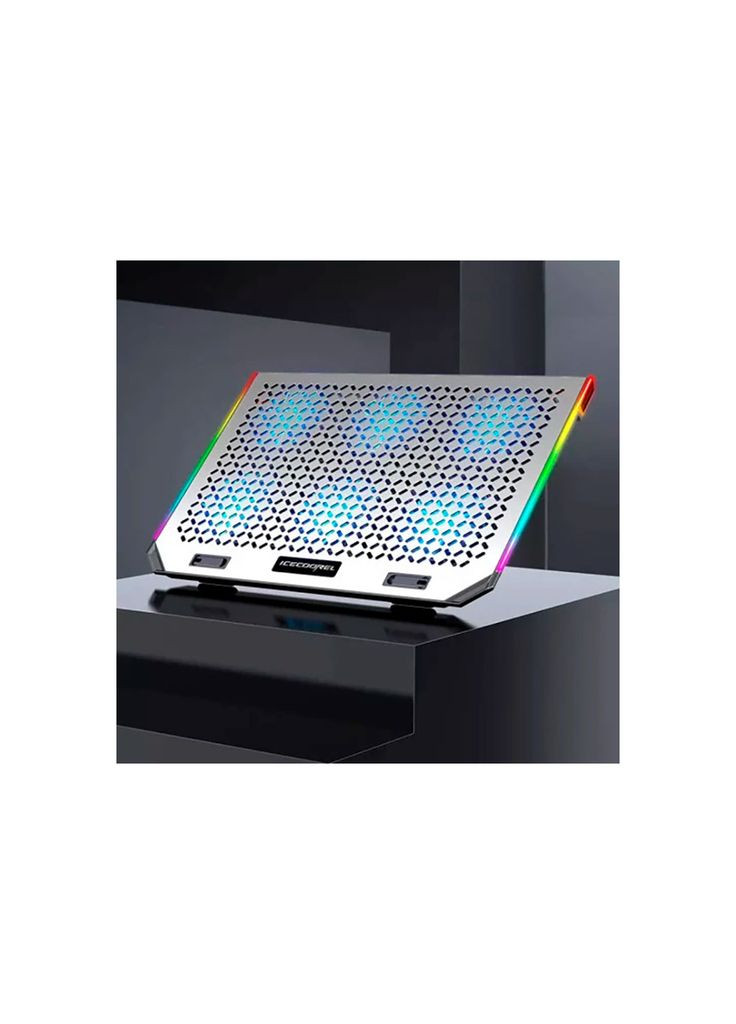 Подставка для ноутбука 10-15.6", 6*80mm 1800 RPM, 2*USB, 366x256x23mm, RGB (m465251) IceCoorel 10-15.6", 6*80mm 1800 RPM, 2*USB, 366x256x23mm, RG (369016880)