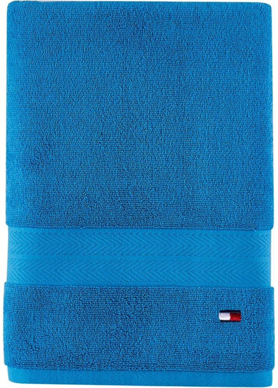 Tommy Hilfiger полотенце банное modern american solid cotton bath towel синее синий производство -
