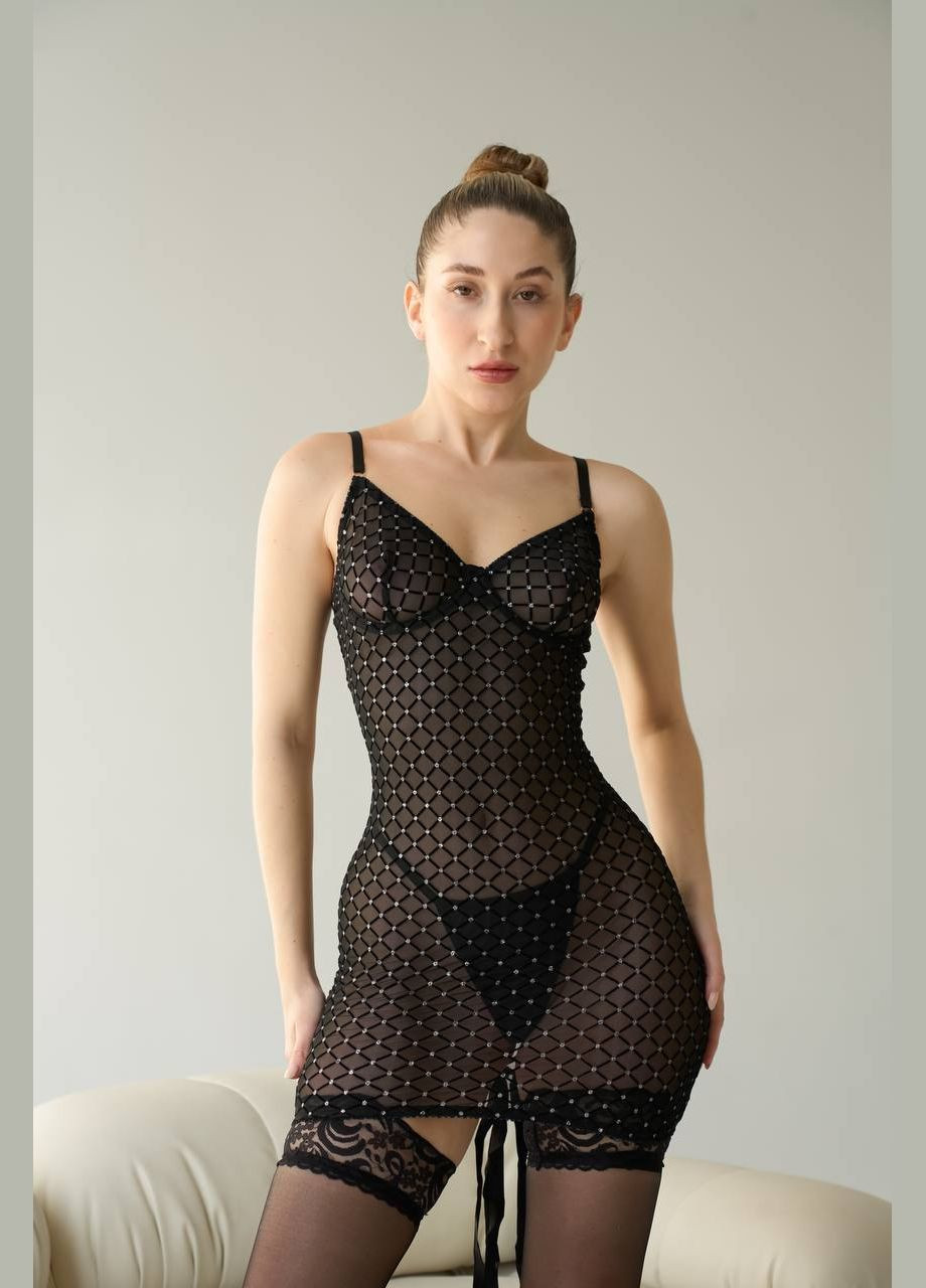 Комбінація жіноча з вишуконою шнурівкою на спині Simply sexy (322409480)