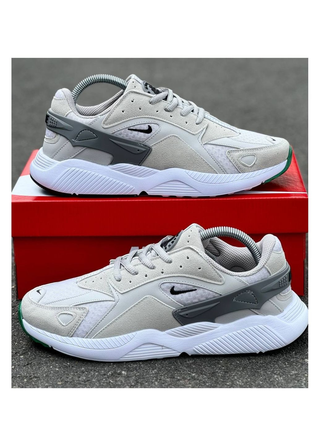 Серые всесезонные мужские кроссовки No Brand