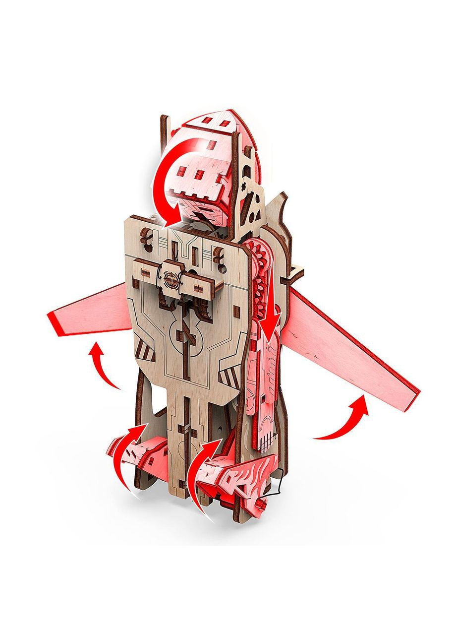 Трансформер робот-лтак механчна дерев'яна 3D-модель No Brand (312548911)