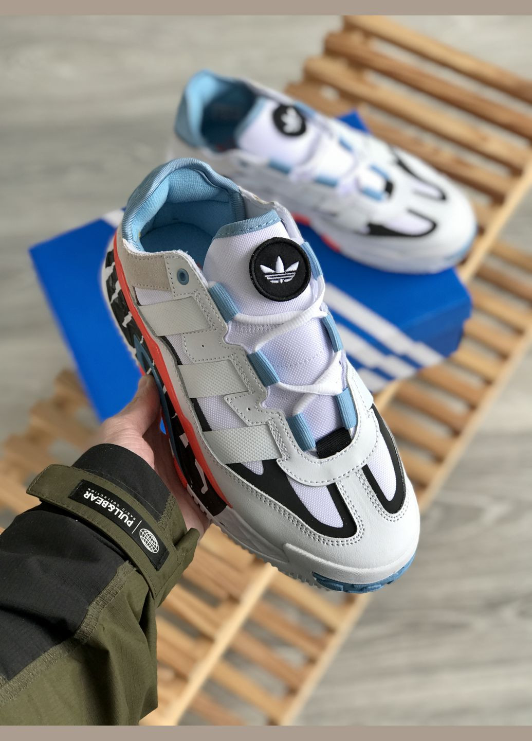 Білі Осінні кросівки чоловічі adidas niteball white | адідас найтбол білі No Brand