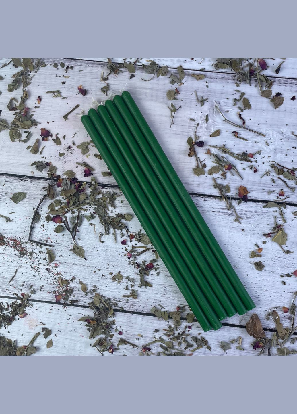 Зелені воскові свічки 26 см 5Candles (322301704)