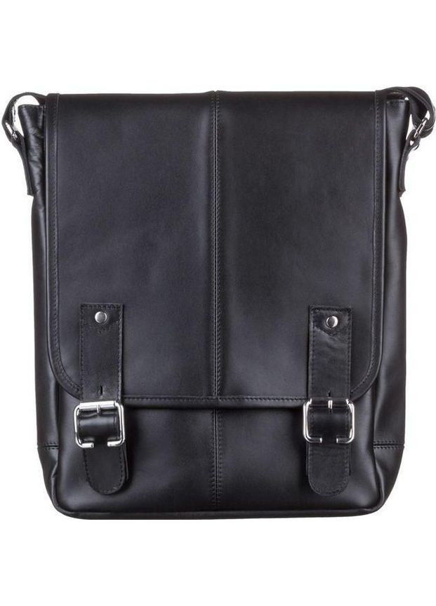 Сумка планшет через плечо для документов и для телефона мужская из натуральной кожи средняя Черный 37080 Shvigel (354229871)